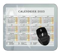 YENDOSTEEN Tapis de Souris avec Impression HD,Calendrier 2025,Plante Gouttes Feuilles Lumière Tapis de Souris antidérapant,Accessoires de Jeu Mac et PC