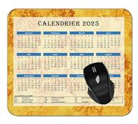 YENDOSTEEN Tapis De Souris Basique,2025 Calendrier Tapis de Souris,Surface Lumineuse De Fond De Motifs Portable Calendrier pour Bureau Tapis D'Ordinateur