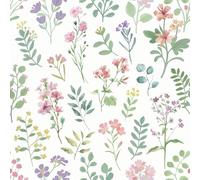 YENHOME Papier Peint Adhesif Fleuri Coloré 44.5x700cm Papier Autocollant Decoratif Fleurs Film Adhésif pour Meubles Fleurs Sauvages Revêtement Vinyle Meuble Adhésif Salon Chambre Salle de Bain