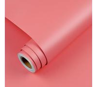 YENHOME Papier Peint Adhesif Mural Rose Poudré Enfant Fille 60x300cm Rose Papier Vinyle Adhesif Pour Chambre à Coucher Rouleau Autocollant Decoratif Enfant pour Armoire Placard Bureau Table