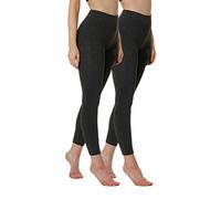 Yenita 2 pièces THERMO Leggings pour les femmes, à l'intérieur avec polaire douce et chaude, Gris Foncé,44-46(L-XL)