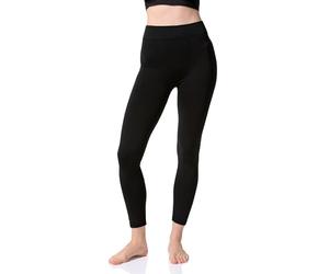 Yenita 2 pièces Thermo Leggings pour Les Femmes, à l'intérieur avec Polaire Douce et Chaude, Noir + Gris Foncé