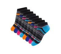 Yenita Chaussettes gris chiné / orange / rose / noir, Taille 23-26