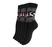 Yenita Chaussettes rouge vif / noir / blanc, Taille 39-42