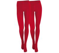 Yenita Lot de 2/4 collants thermiques thermiques pour femme avec polaire Noir marron, rouge, bleu, Lot de 2 - Rouge, X-Large-XX-Large