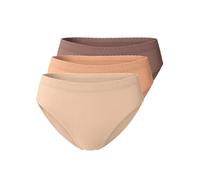 Yenita Lot de 3 culottes en microfibre pour femme - Sans coutures - Sous-vêtements de bien-être, Taupe profond | Taupe chaud | Doeskin, L-XL