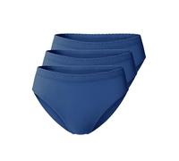 Yenita Lot de 3 Slips pour Les Femmes. Seamless (sans Couture) Microfiber Hipster. Low Cut Bikini Hipster (L/XL, Bleu Marine)