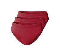 Yenita Lot de 3 Slips pour Les Femmes. Seamless (sans Couture) Microfiber Hipster. Low Cut Bikini Hipster (L/XL, Claret-Rouge)
