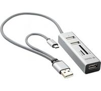 Yenkee Concentrateur et Lecteur de Carte USB 2.0 et USB C OTG