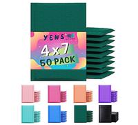 Yens Lot de 50 enveloppes à bulles en polyéthylène imperméables auto-adhésives pour expédition, envoi postal, emballage, 10,2 x 20,3 cm, vert