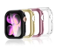Yenwen 4 Pièces Coque Compatible pour Apple Watch SE 3 40MM Protecteur D'écran Housse de Protection en TPU Souple, HD Clear Anti-Rayures Case