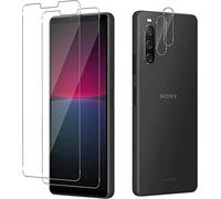 Yenwen Verre Trempé Compatible avec Sony Xperia 10 IV 5G, Contenir 2 Pièces Film Protection écran et 2 Pièces Caméra Arrière Protecteur, Anti Rayures - Dureté 9H Glass - Sans Bulles