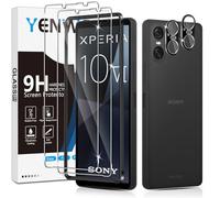 Yenwen Verre Trempé Compatible avec Sony Xperia 10 VI, 2 Pièces Film Protection écran et 2 Pièces Caméra Arrière Protecteur, Anti Rayures - Dureté 9H Glass - Sans Bulles