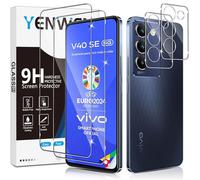 Yenwen Verre Trempé Compatible avec Vivo V40 SE 5G / Vivo V30 Lite, 2 Pièces Film Protection écran et 2 Pièces Caméra Arrière Protecteur, Anti Rayures - Dureté 9H Glass - Sans Bulles