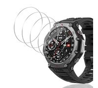 Yenwen Verre Trempé pour Amazfit T-Rex 3 Protection Écran, 4 Pièces Films de Anti-Bulles HD Ultra-Clair, Anti-Rayures 9H Dureté Protecteur D'écran