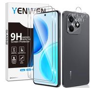 Yenwen Verre Trempé pour Honor X8d, 2 Pièces Protection écran Film et 2 Pièces Caméra Arrière Protecteur, 2.5D Vitre Protecteur pour Honor X8 d, Anti Rayures, Dureté 9H Glass HD, Sans Bulles