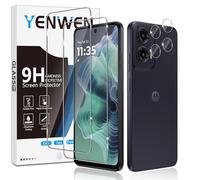 Yenwen Verre Trempé pour Motorola Moto G35 5G Protection Ecran, 2 Pièces Protection écran Film et 2 Pièces Caméra Arrière Protecteur, Anti Rayures, Dureté 9H Glass, Sans Bulles