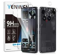 Yenwen Verre Trempé pour Nothing Phone 3, 2 Pièces Protection écran Film et 2 Pièces Caméra Arrière Protecteur, Anti Rayures, Dureté 9H Glass, Sans Bulles