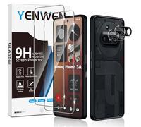 Yenwen Verre Trempé pour Nothing Phone 3a 5G, 2 Pièces Protection écran Film et 2 Pièces Caméra Arrière Protecteur, Anti Rayures Screen