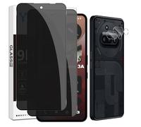 Yenwen Verre Trempé pour Nothing Phone 3a 5G Anti-Espion, 2 Pièces Privacy Protection écran et 2 Pièces Caméra Arrière Protecteur, 9H Dureté Anti-Spy Film