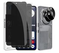 Yenwen Verre Trempé pour Nothing Phone 3a Pro 5G Anti-Espion, 2 Pièces Privacy Protection écran et 2 Pièces Caméra Arrière Protecteur, 9H Dureté Anti-Spy Film