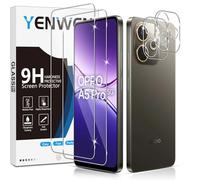 Yenwen Verre Trempé pour OPPO A5 Pro 4G / 5G Protection Ecran, 2 Pièces Protection écran Film et 2 Pièces Caméra Arrière Protecteur, Anti Rayures, Dureté 9H Glass, Sans Bulles