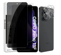 Yenwen Verre Trempé pour OPPO Reno 13F / 13 FS 5G Anti-Espion, 2 Pièces Privacy Protection écran et 2 Pièces Caméra Arrière Protecteur pour Reno 13 F / Reno13 FS, 9H Dureté Anti-Spy Film