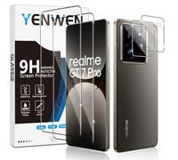 Yenwen Verre Trempé pour Realme GT7 Pro Protection Ecran, 2 Pièces Protection écran Film et 2 Pièces Caméra Arrière Protecteur, Anti Rayures, Dureté 9H Glass, Sans Bulles