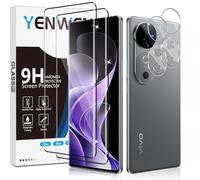 Yenwen Verre Trempé pour Vivo V40 5G, 2 Pièces Protection écran Film et 2 Pièces Caméra Arrière Protecteur, Anti Rayures, Dureté 9H Glass