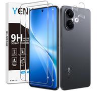 Yenwen Verre Trempé pour Vivo V60 Lite 4G / 5G Protection Ecran, 2 Pièces Protection écran Film et 2 Pièces Caméra Arrière Protecteur, Anti Rayures, Dureté 9H Glass, Sans Bulles