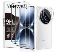 Yenwen Verre Trempé pour VIVO X200 Ultra Protection Ecran, 2 Pièces Protection écran Film et 2 Pièces Caméra Arrière Protecteur, Anti Rayures, Dureté 9H Glass, Sans Bulles