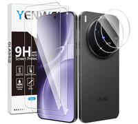 Yenwen Verre Trempé pour VIVO X300 Pro Protection Ecran, 2 Pièces Protection écran Film et 2 Pièces Caméra Arrière Protecteur, Anti Rayures, Dureté 9H Glass, Sans Bulles