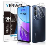 Yenwen Verre Trempé pour VIVO Y19S Protection Ecran, 2 Pièces Protection écran Film et 2 Pièces Caméra Arrière Protecteur, Anti Rayures, Dureté 9H Glass, Sans Bulles