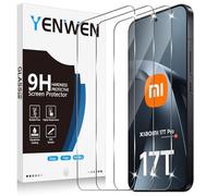 Yenwen Verre Trempé pour Xiaomi 17T Pro 5G, 3 Pièces Protection écran Film, 2.5D HD Vitre Protecteur, Anti Rayures, Dureté 9H Glass Mi 17 T Pro Screen