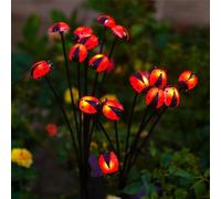 Yeomoo Lot de 2 guirlandes lumineuses solaires pour l'extérieur - Coccinelle - Étanche - LED - Cadeau pour femme et homme - Maman - Jardin - Terrasse