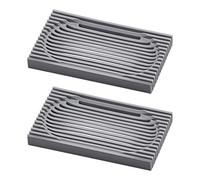 Yeonado 2 Pièces Porte-Savon en Silicone Porte-Savon Grille Silicone avec écoulement Automatique pour Salle de Bain ou Cuisine--Gris, 14x8cm, (FZH-01)