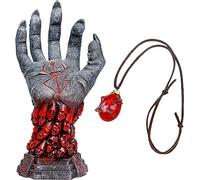 Yeooa Statue Berserk marionnette main anime squelette main diable collier décoratif accessoires main squelette Cosplay figurines anime décoration d'intérieur ornements (Noir,Une taille)