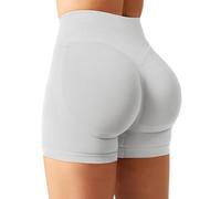 YEOREO SoftHue Femme Short de Sport Invisible Scrunch Butt Lifting Gym Entraînement Shorts 11.4 cm Seamless Leggings Courtes Femme Push Up Booty Shorts de Biker, L