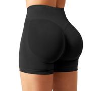 YEOREO SoftHue Short de sport pour femme - Invisible - Scrunch Butt - Lifting - Short de gym - Entraînement - 11.4 cm - Seamless - Legging court - Femme - Push Up - Booty - Short de biker, Noir , XS