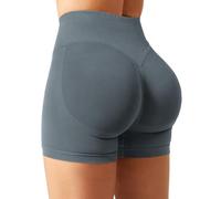 YEOREO SoftHue Short de sport pour femme - Invisible - Scrunch Butt - Lifting - Short de gym - Entraînement - 11.4 cm - Seamless - Legging court - Femme - Push Up - Booty - Short de biker, gris foncé