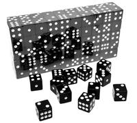 Yeory 100pcs Mini Ensemble de dés, 0, 2 Pouce Acrylique Mini dés avec des Points Blancs, Petit Ensemble Portable pour Le Jeu de société, enseignement des mathématiques et faveurs fête, Minuscule