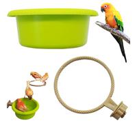 Yeory Baignoire pour Oiseaux pour Cage Baignoire Universelle de Cage d'oiseau sans Glissement 4inch Baignoire d'oiseau avec Un Baignoire d'oiseaux pour Le Pinson canari