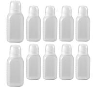 Yeory Bouteilles de Vinaigrette de 10pcs, Bouteilles Compression PP qualité Alimentaire 100 ML pour sauces avec Capuchon et échelle Anti-poussière, Compression Condiments Polyvalents, distribut