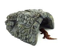Yeory Hide Reptile Rock, Hide à Serpent en résine, 5x4x2.8 Basking Rock Simulation Rock Rock Cave Hideout for Turtles Lizards Snakes Crab, Terrarium Decor, Basking Rock