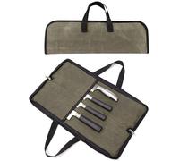 Yeory Sac à Couteau, Sac à Couteau 18,5x12 Chef Qui Contient 4 Couteaux, Fermeture de Fermeture de Fermeture pour Chefs Professionnels, Sac de Chef Portable avec poignée pour extérieur intérieur