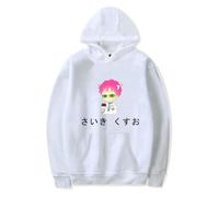 YEOSEA Pull À Capuche Graphique - Mix Coton Coupe Large Manches Longues, Style Urbain Décontracté pour Tous (Blanc,TTP)