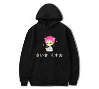 YEOSEA Pull À Capuche Graphique - Mix Coton Coupe Large Manches Longues, Style Urbain Décontracté pour Tous (Noir,TP)