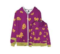 YEOSEA Sweat À Capuche Zip Anime - Noir Et Blanc Bloc De Couleur, Polyester Streetwear Urbain, Style Japonais Inspiré (WLS00754,TP)