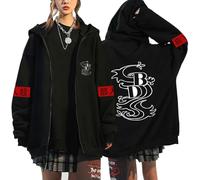 YEOSEA Tokyo Revengers Manjiro Sano Kapuzenjacke - Schwarz Weiß Karo Plüsch Cosplay Jacke Für Anime Conventions (BW347,Grand)