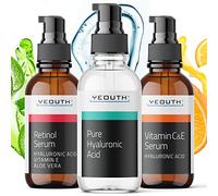 YEOUTH Acide Hyaluronique, Retinol Serum Visage et Serum Vitamine C et E, Cible l'Apparence d'un Teint Inégal et la Sécheresse Peau, Skincare Set 3x30ml